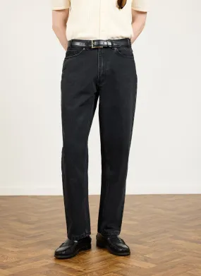 Straight Leg Denim Jeans | Cotton | Black