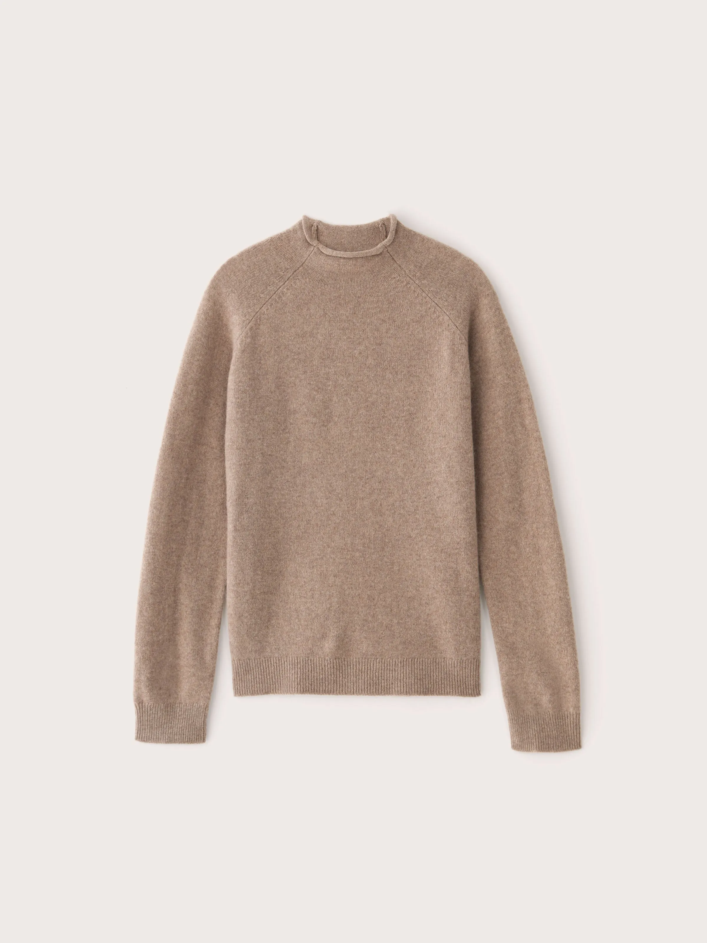 The Yak Wool Mockneck Sweater in Sandstone