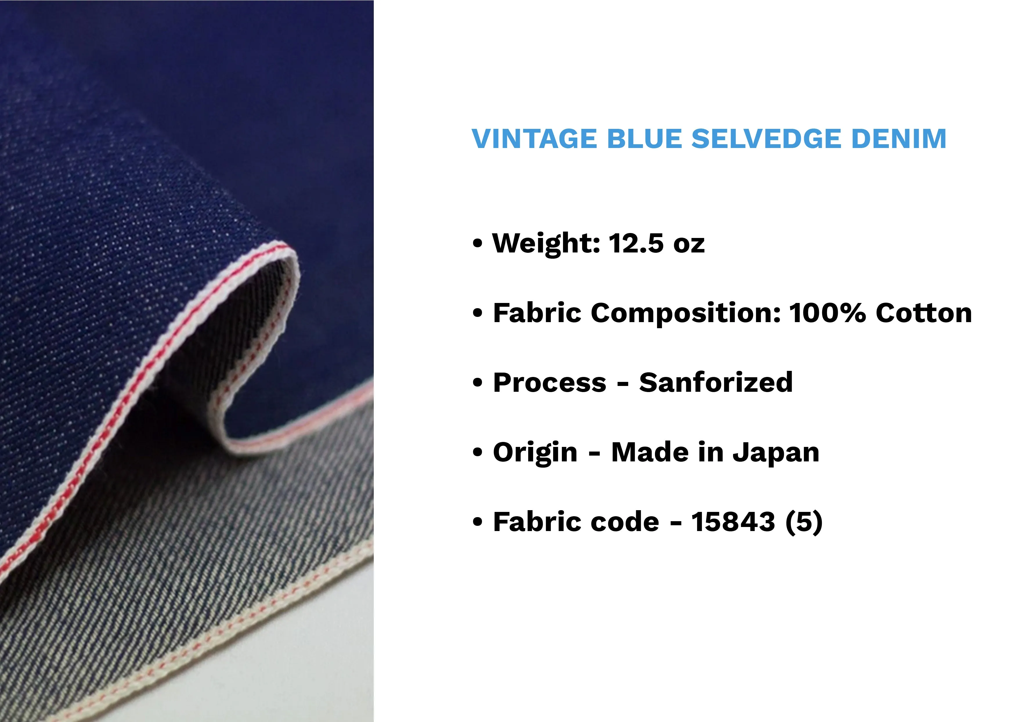 VINTAGE BLUE SELVEDGE DENIM