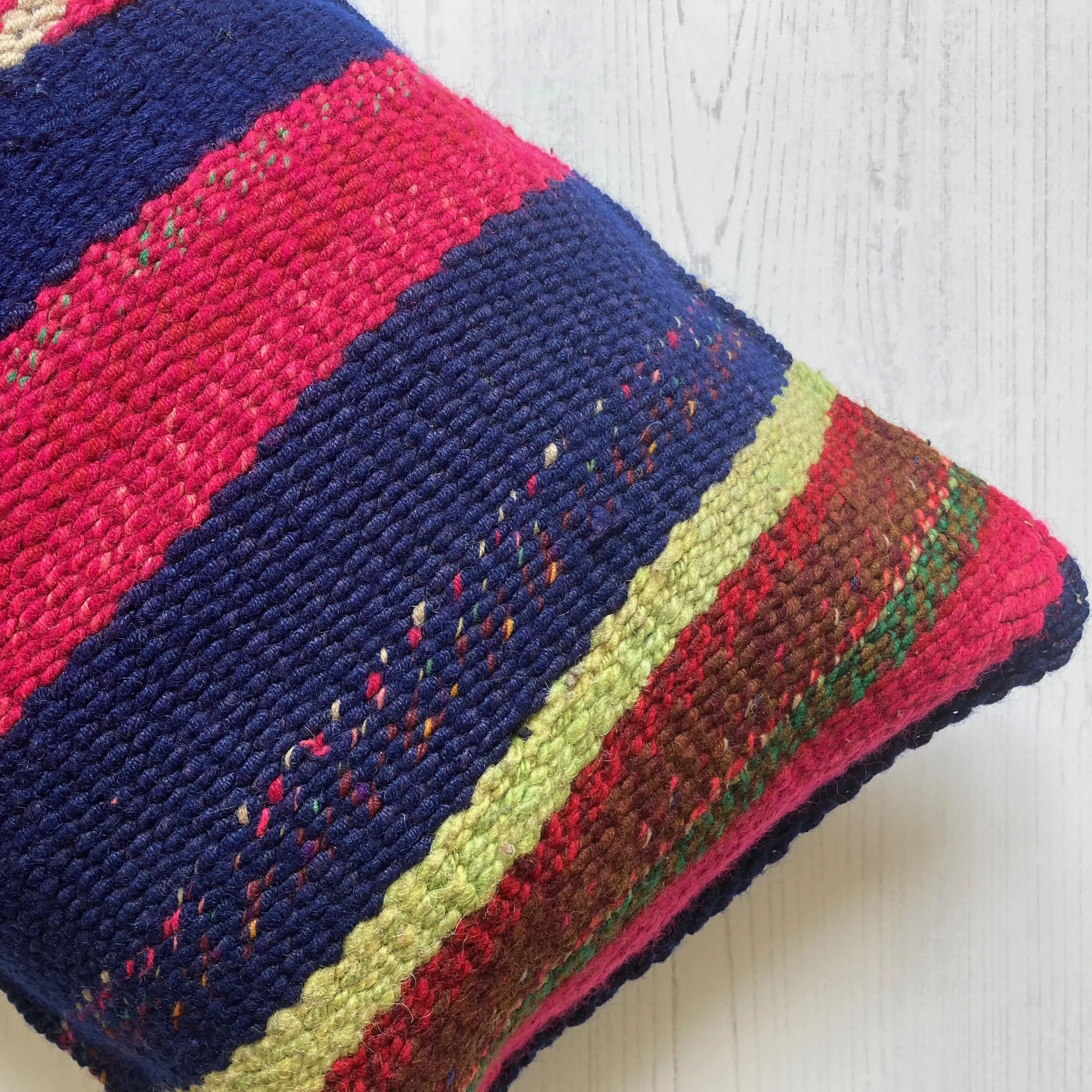 Vintage handwoven wool cushion #NS033