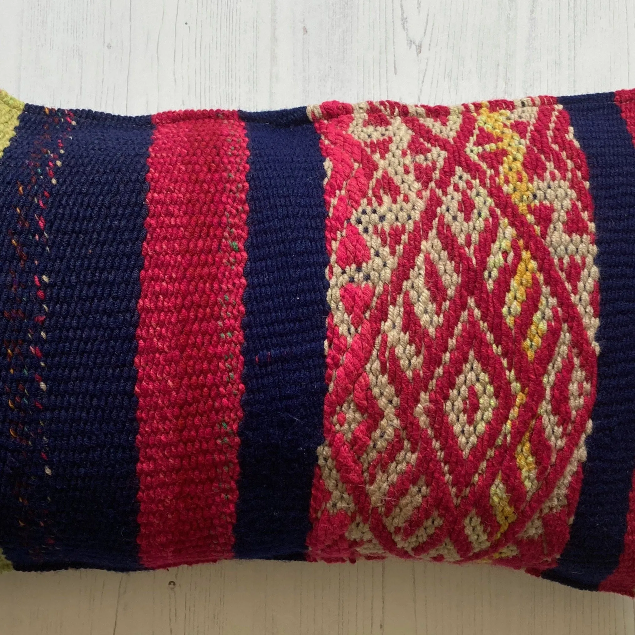 Vintage handwoven wool cushion #NS033