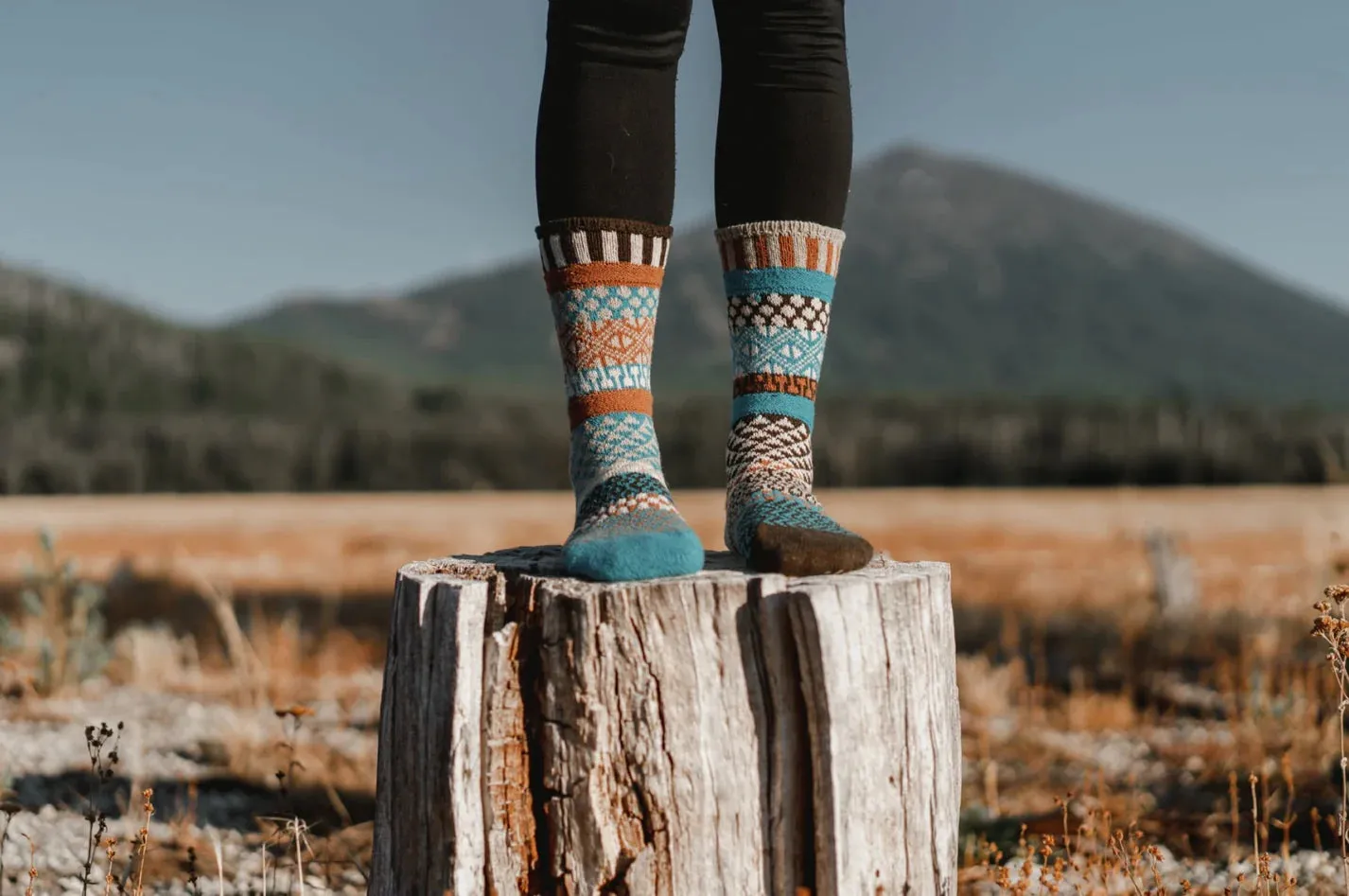 Walnut Recycled Wool Mix Crew Socks