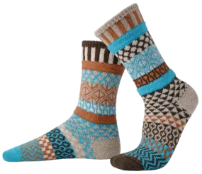 Walnut Recycled Wool Mix Crew Socks