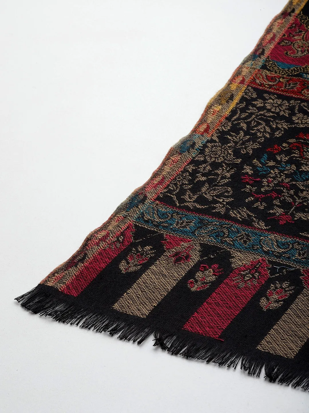 Women Ethnic Motifs Woven Design Kashmiri kaani Shawl