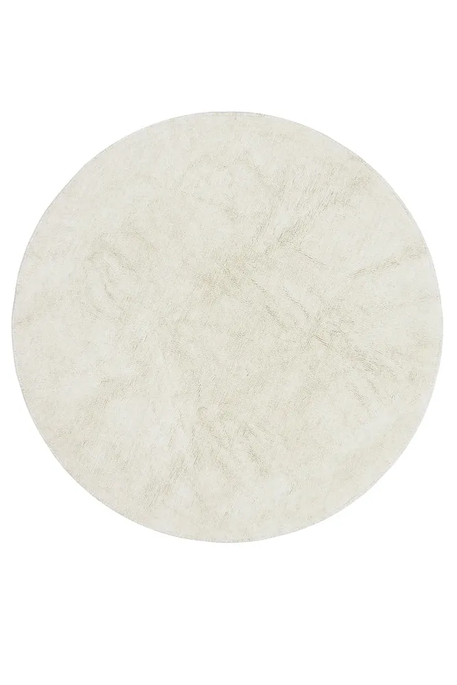 WOOL ROUND RUG NATURAL