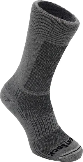 Wrightsock Merino Coolmesh II Merino Wool Crew Anti Blister System Grey/Smoke | Buy Wrightsock Merino Coolmesh II Merino Wool Crew Anti Blister System Grey/Smoke here | Outnorth