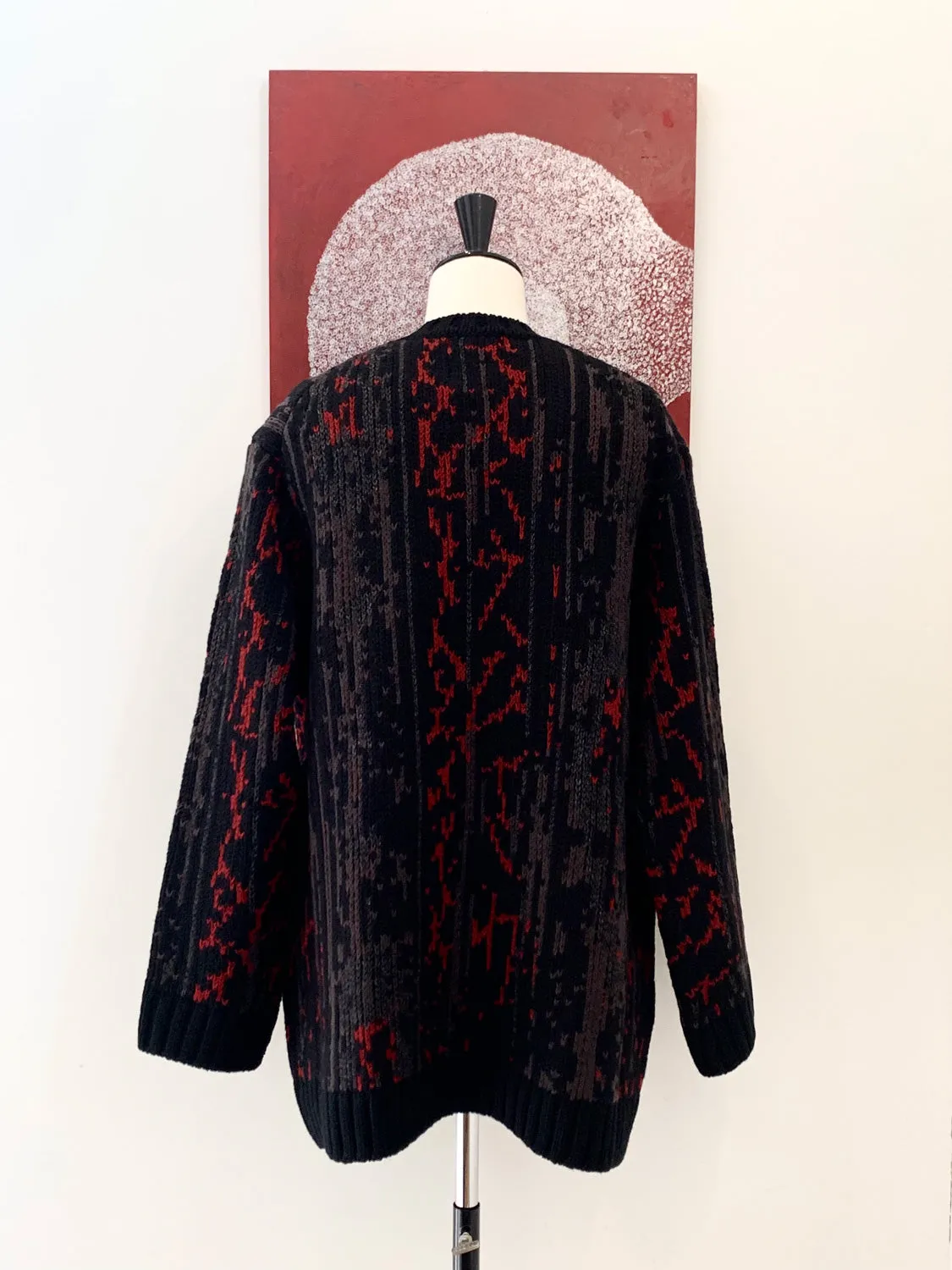 yohji yamamoto   HJ-K25-188-1 3GJQ ETHNIC DESIGN ROUND NECK