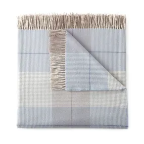 York Blue Plaid Throw by Peacock Alley